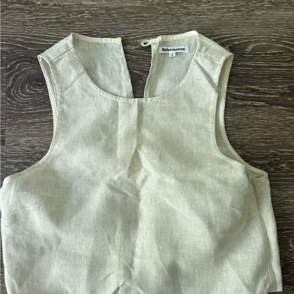NWOT Reformation Saige Oatmeal (Beige) Sleeveless Top Size S - Picture 1 of 2